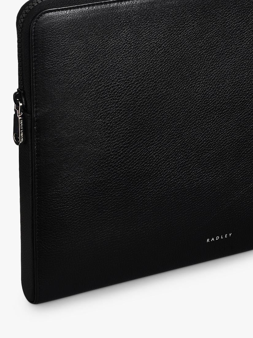 Radley Commute Street leather laptop pouch black, imported from the UK