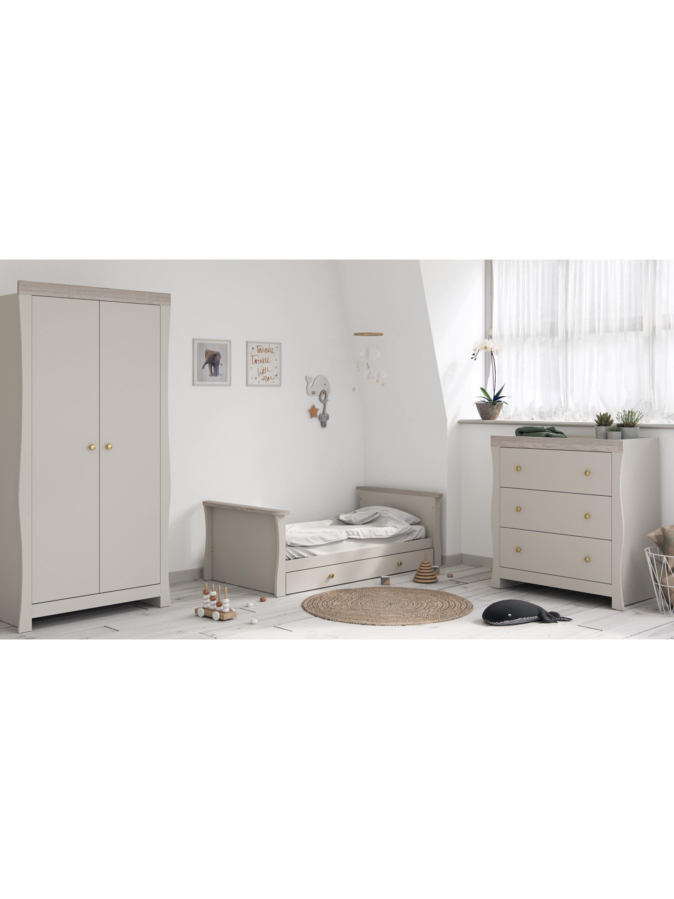 Little Acorns Celeste Cotbed in Cashmere/Grey Ash, UK version