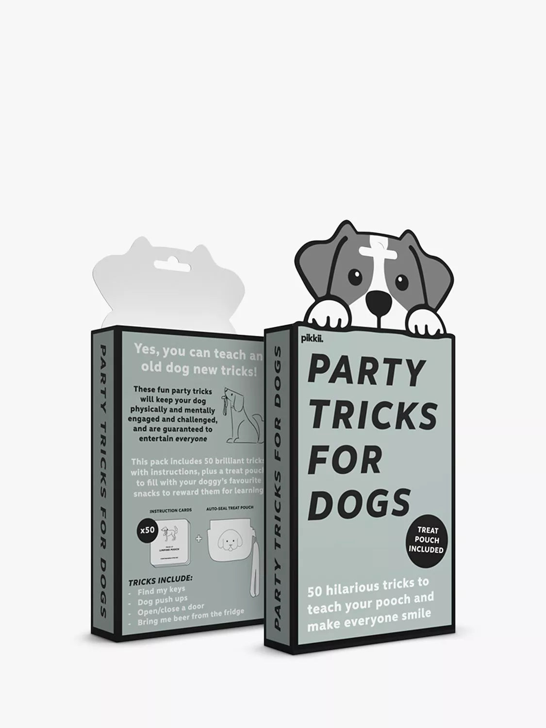Pikkii dog party tricks set with treat pouch - British product