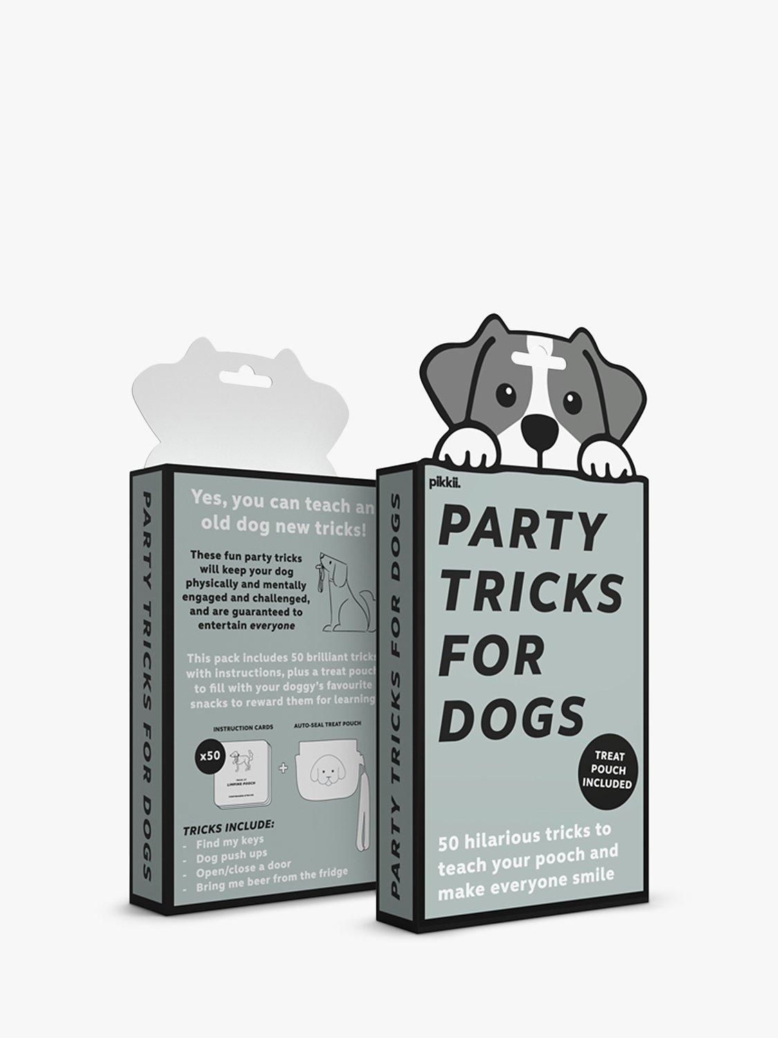 Pikkii dog party tricks set with treat pouch - British product