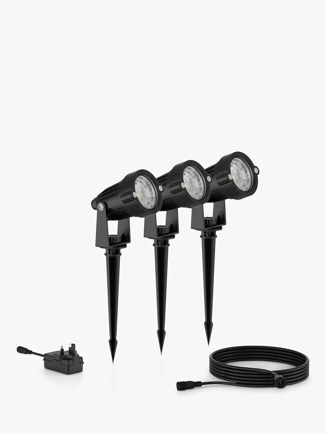 Philips Caper LED outdoor spotlight set of 3 (British brand)