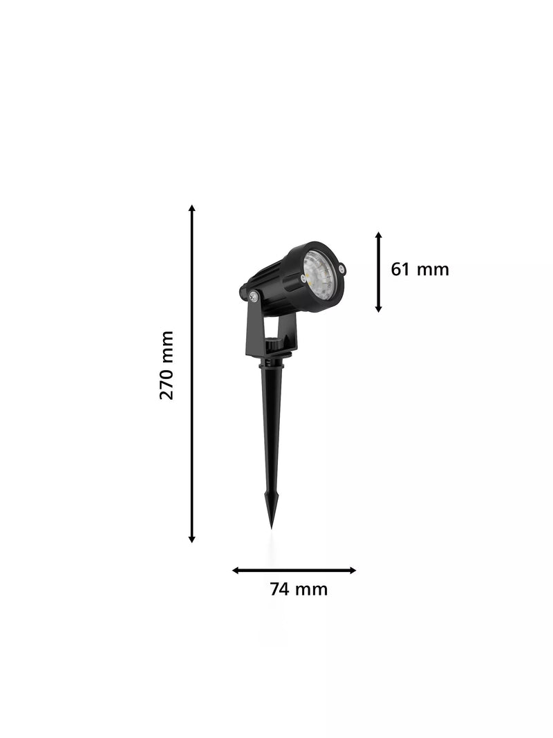 Philips Caper LED outdoor spotlight set of 3 (British brand)