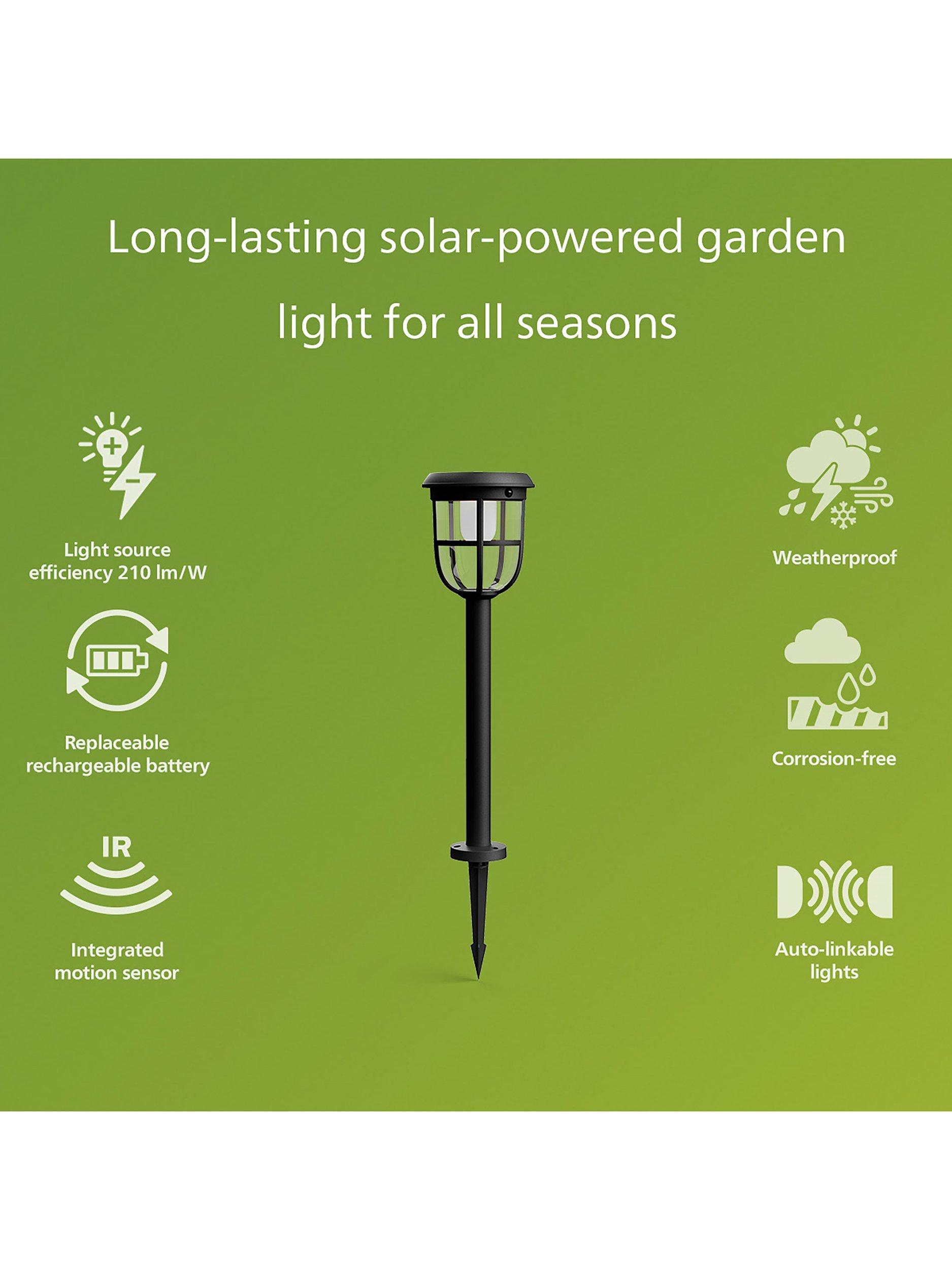 Philips solar powered motion sensor outdoor light, UK version