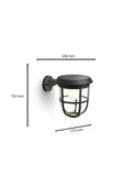 Philips solar wall light with motion sensor, imported from the UK