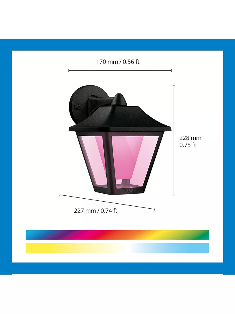 WiZ Smart LED Outdoor Wall Lamp 600 lumen - British product