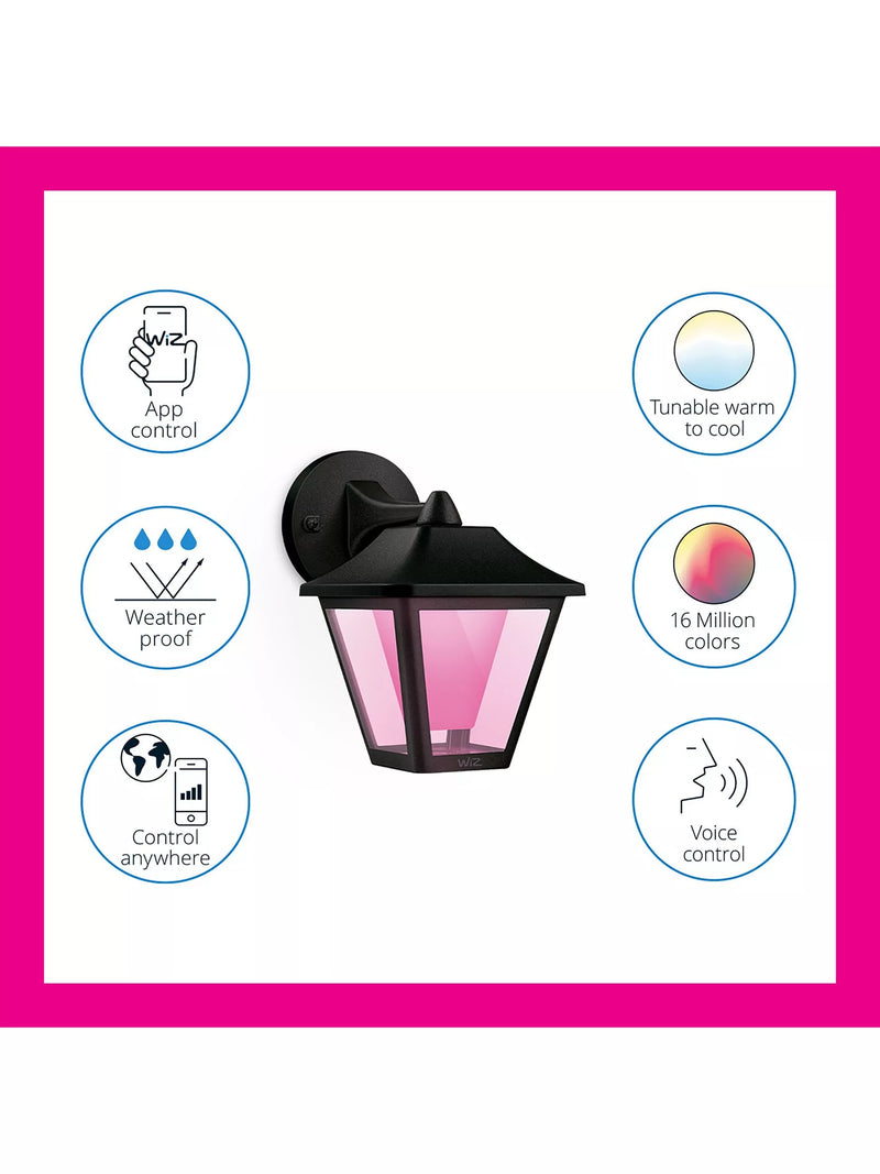WiZ Smart LED Outdoor Wall Lamp 600 lumen - British product