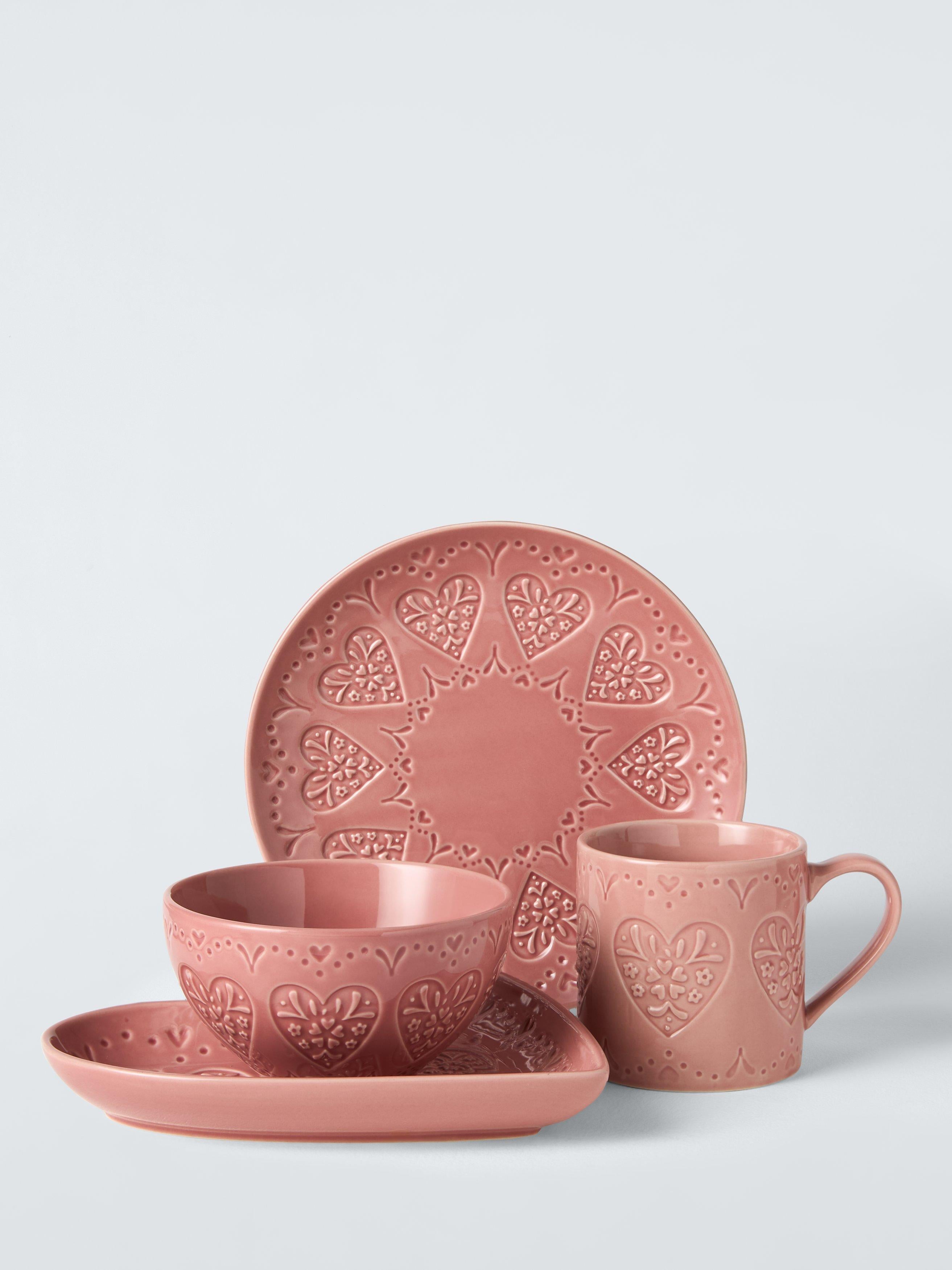 John Lewis Side Plate Embossed Heart 20cm, UK version