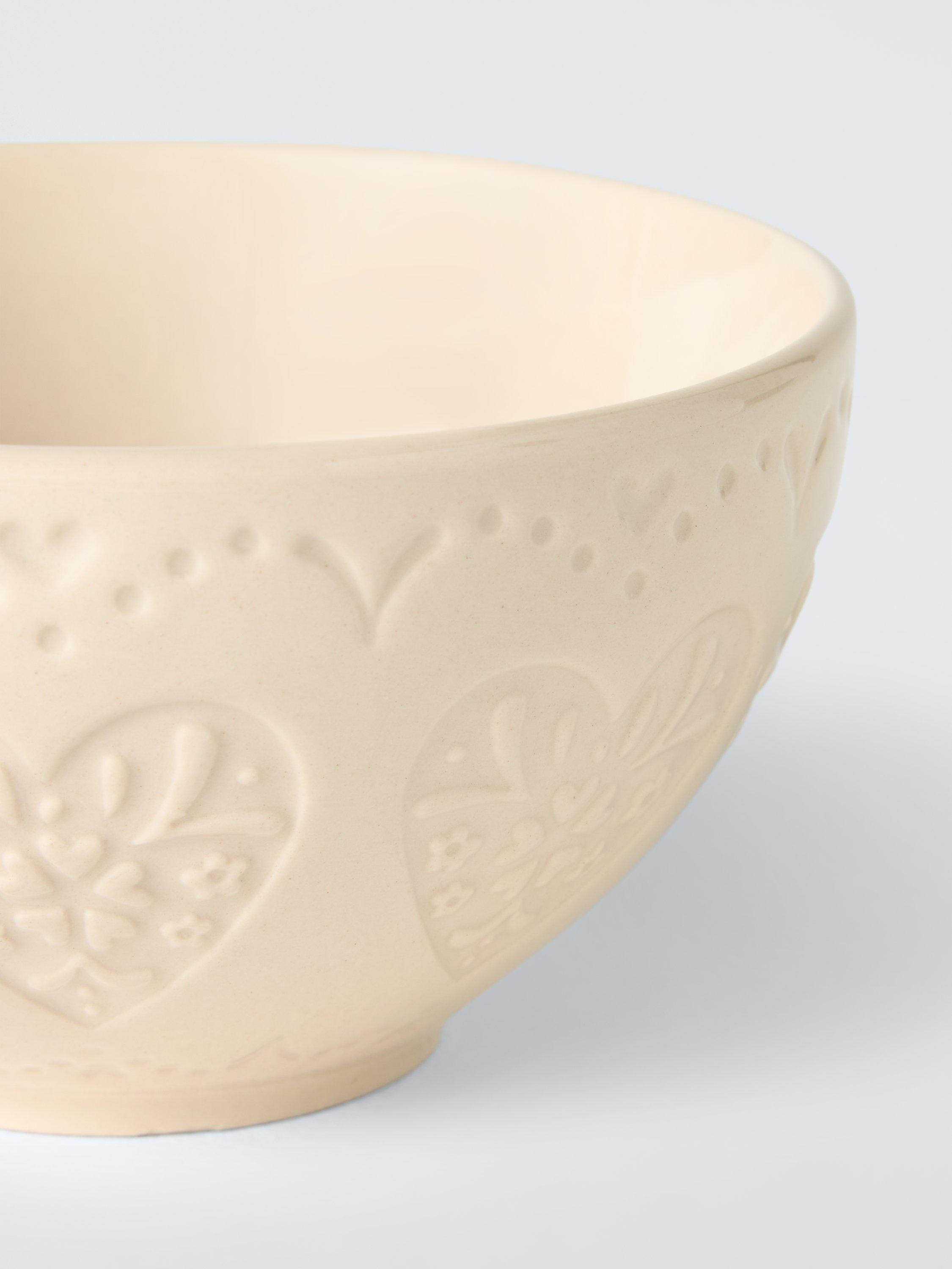 John Lewis Embossed Heart Cereal Bowl 12.8cm, UK version