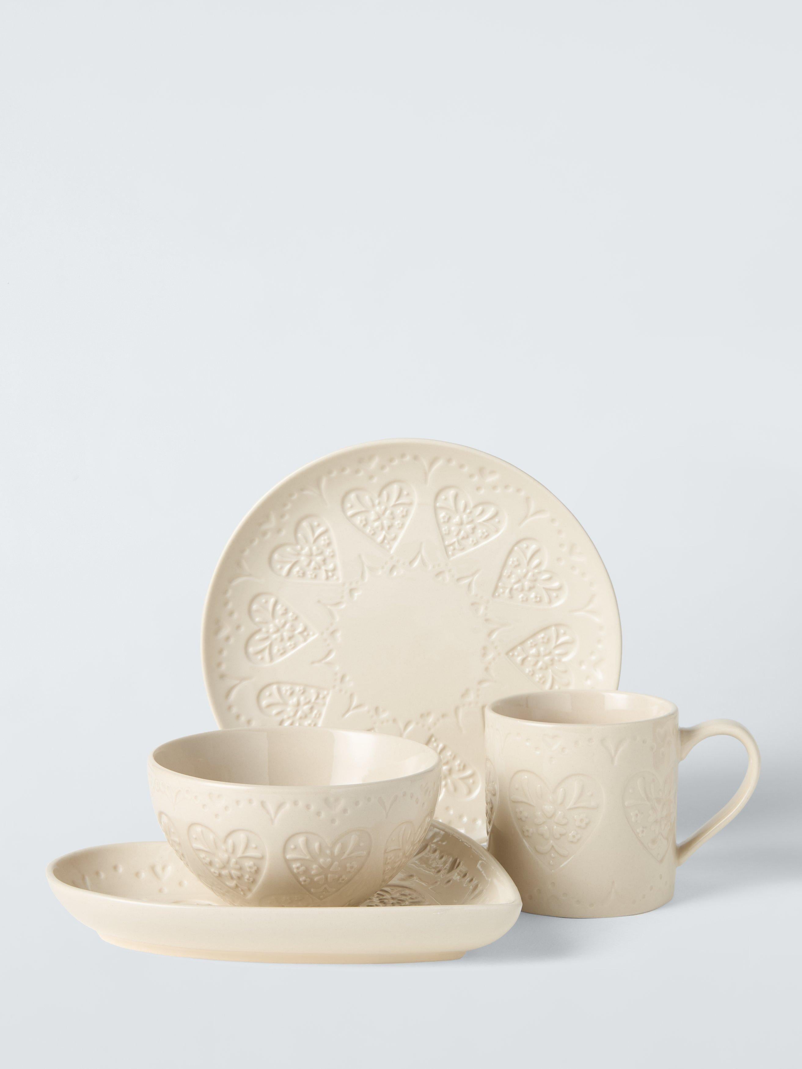 John Lewis Embossed Heart Cereal Bowl 12.8cm, UK version