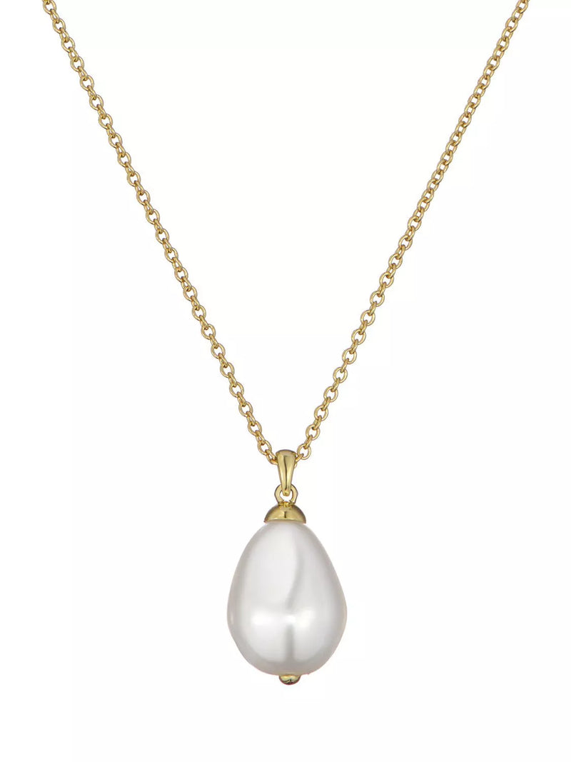 Ted Baker faux pearl pendant necklace gold, imported from the UK