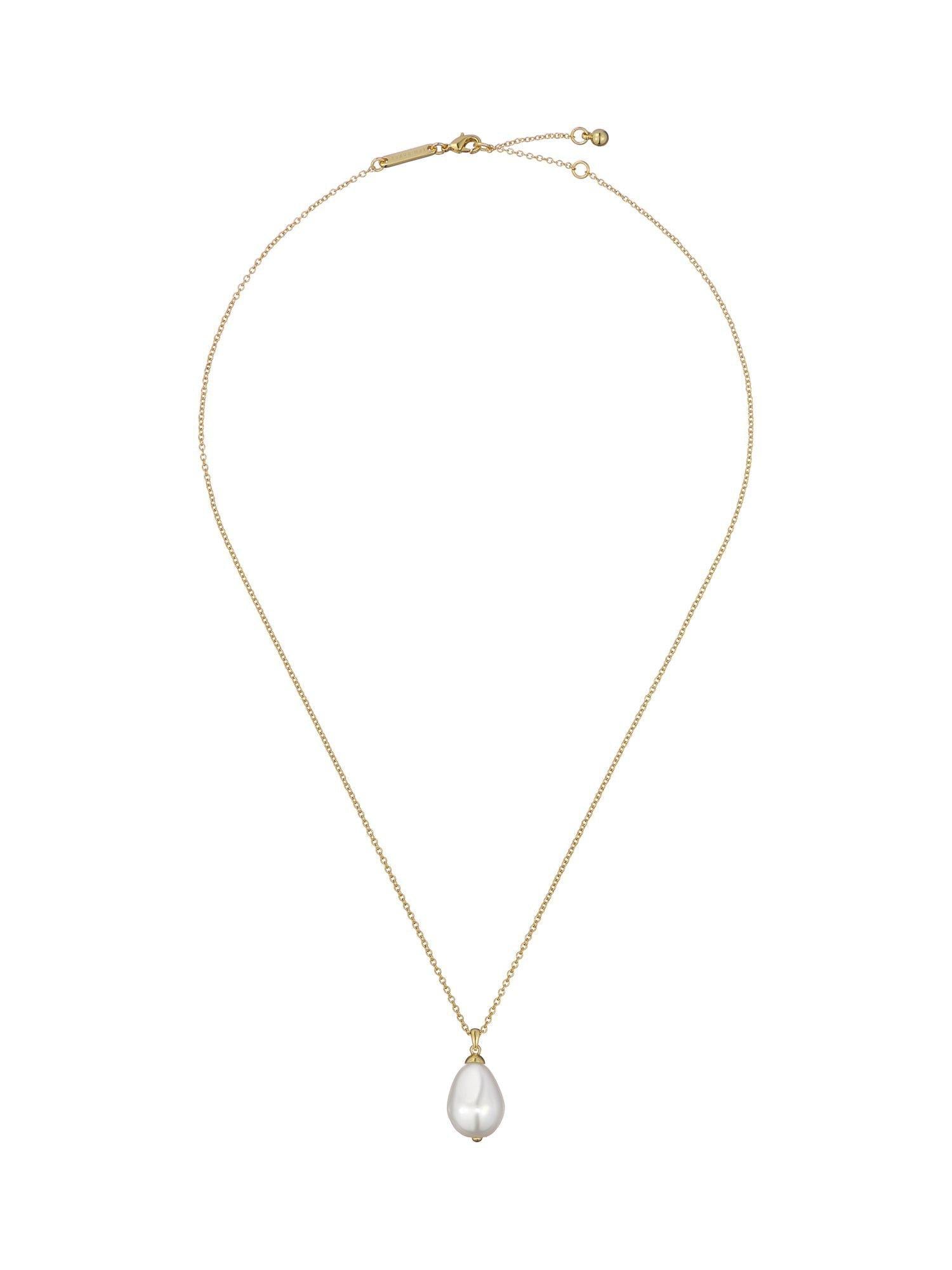 Ted Baker faux pearl pendant necklace gold, imported from the UK
