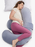 Momcozy F-Shaped maternity body pillow full support - British product