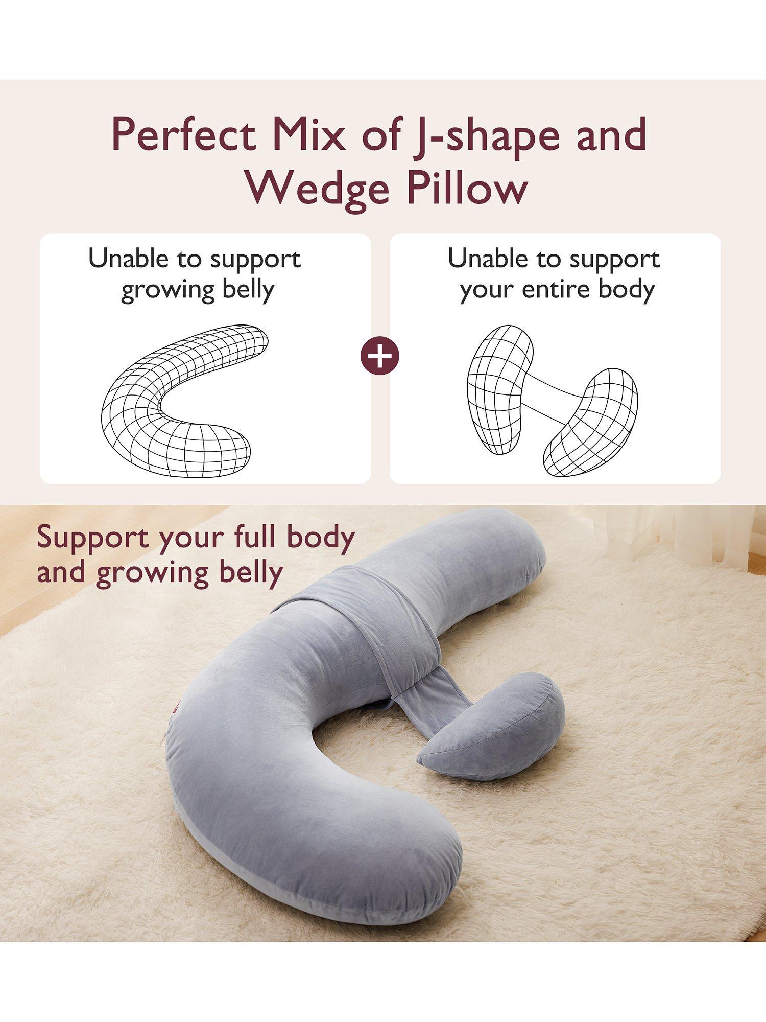 Momcozy F-Shaped maternity body pillow full support - British product