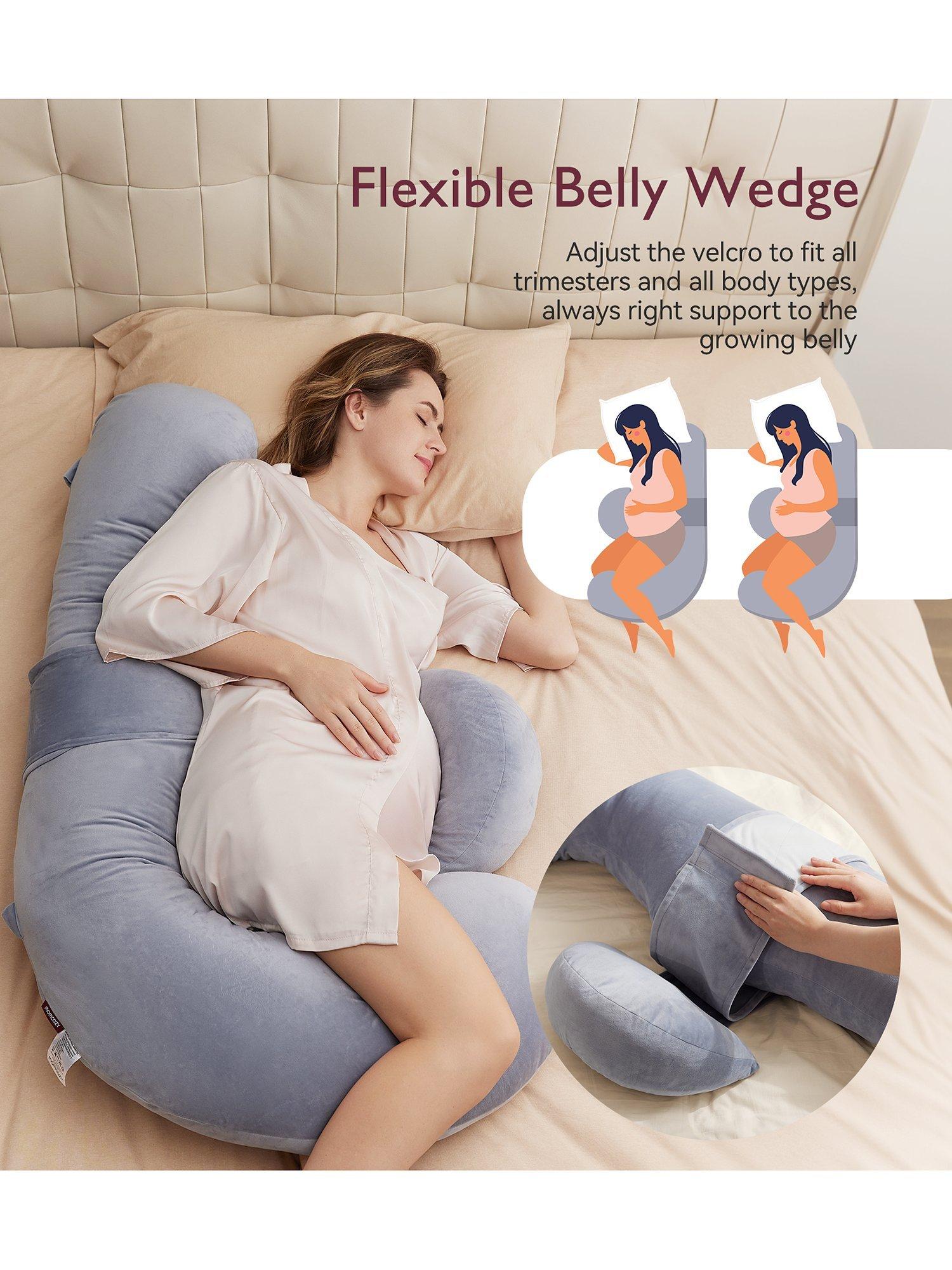 Momcozy F-Shaped maternity body pillow full support - British product
