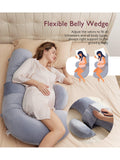 Momcozy F-Shaped maternity body pillow full support - British product