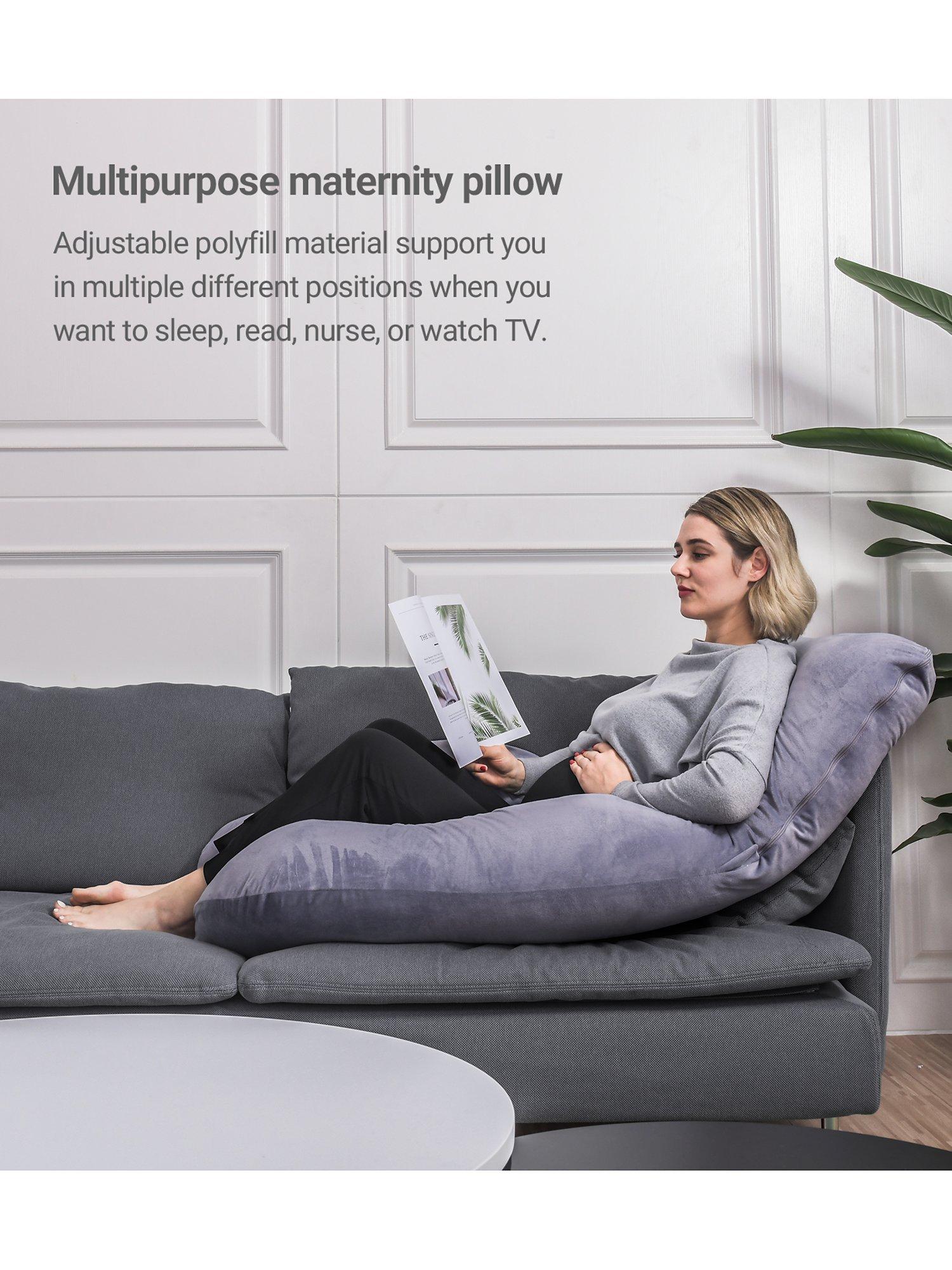 Momcozy U-shaped maternity body pillow, imported from the UK