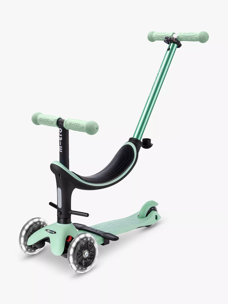Micro Scooters 4-In-1 Mini Micro Push Along LED Wheels Scooter, Aqua
