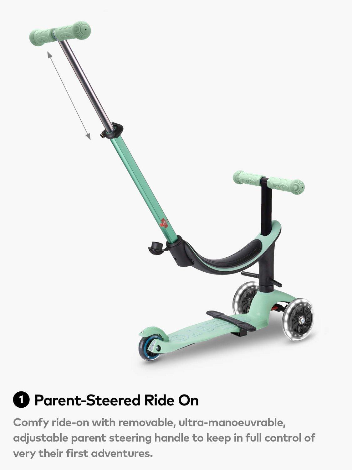 Micro Scooters 4-in-1 Mini Micro Lauflernroller mit LED-Rädern (britische Marke)