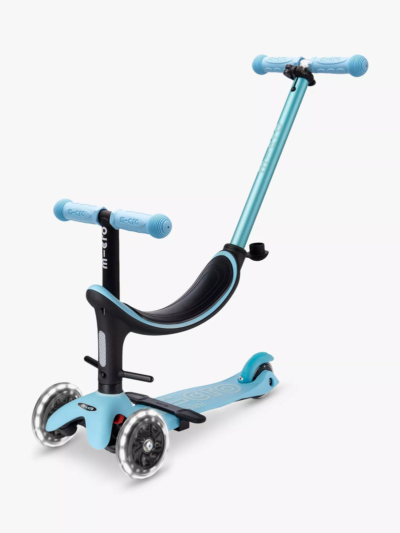 Micro Scooters 4-In-1 Mini Micro Push Along LED Wheels Scooter, Blue
