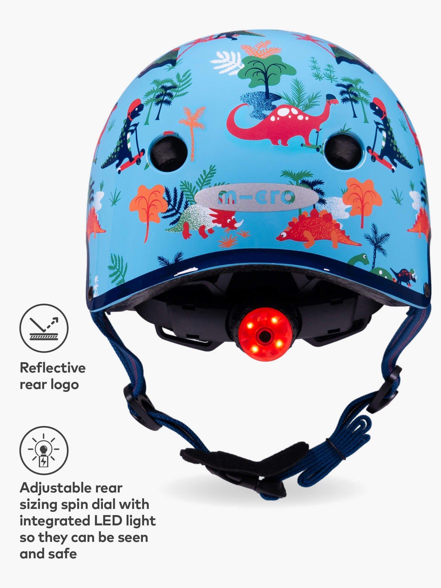 Micro Scooters Casque de sécurité dinosaure pour enfant, taille S - Produit britannique