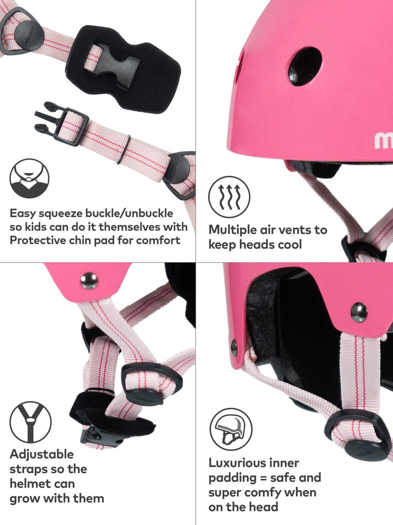Micro Scooters kids safety helmet pink, imported from the UK