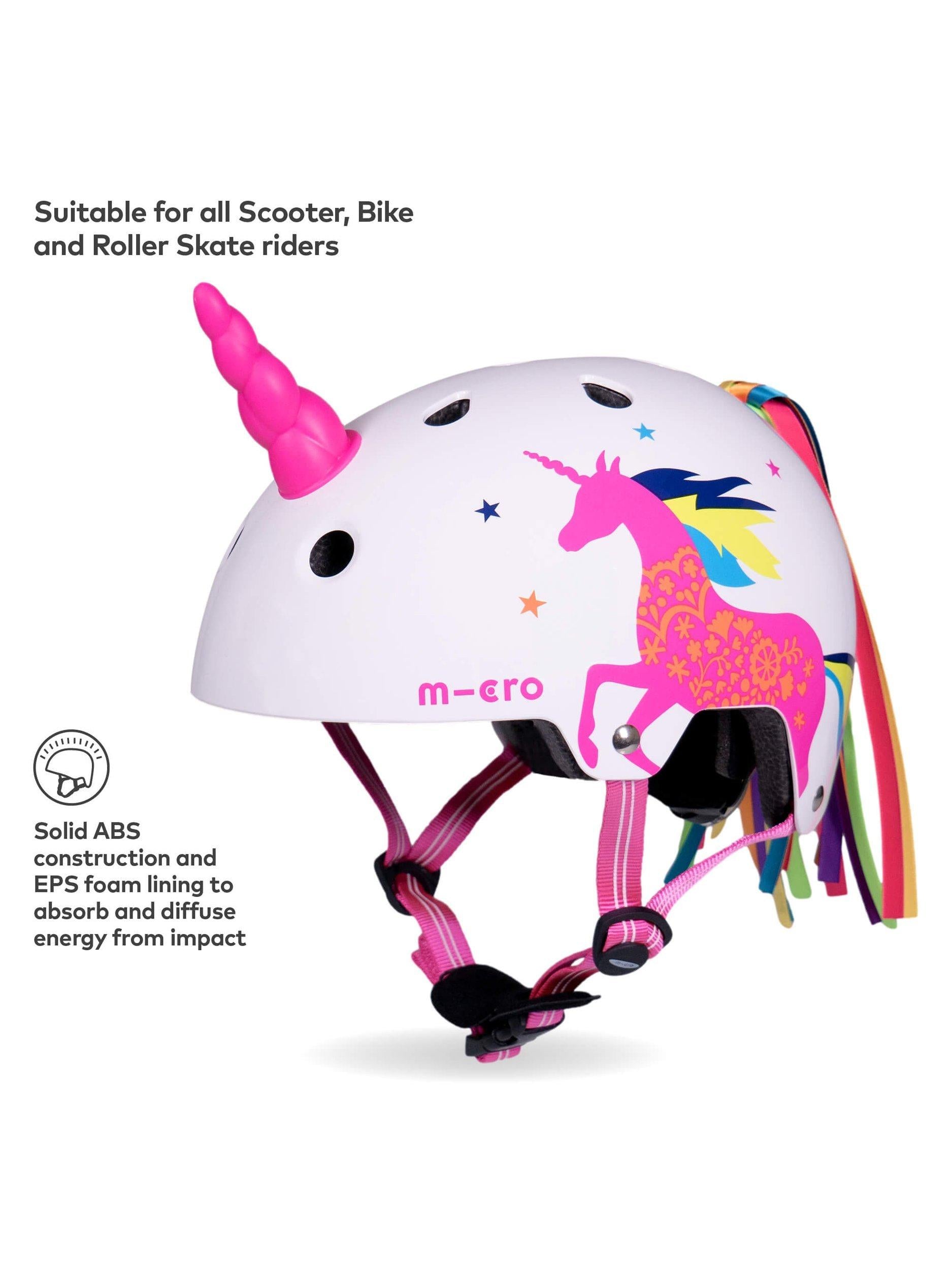 Micro Scooters 3D Unicorn kids helmet Pink Multi - British product