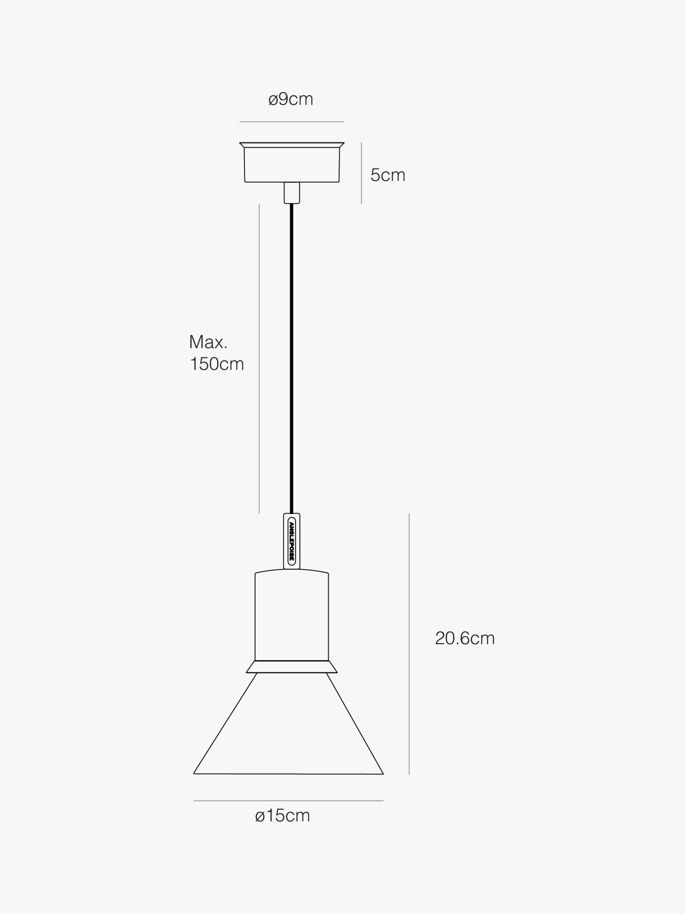 Anglepoise Type 80 ceiling light matte black - British product