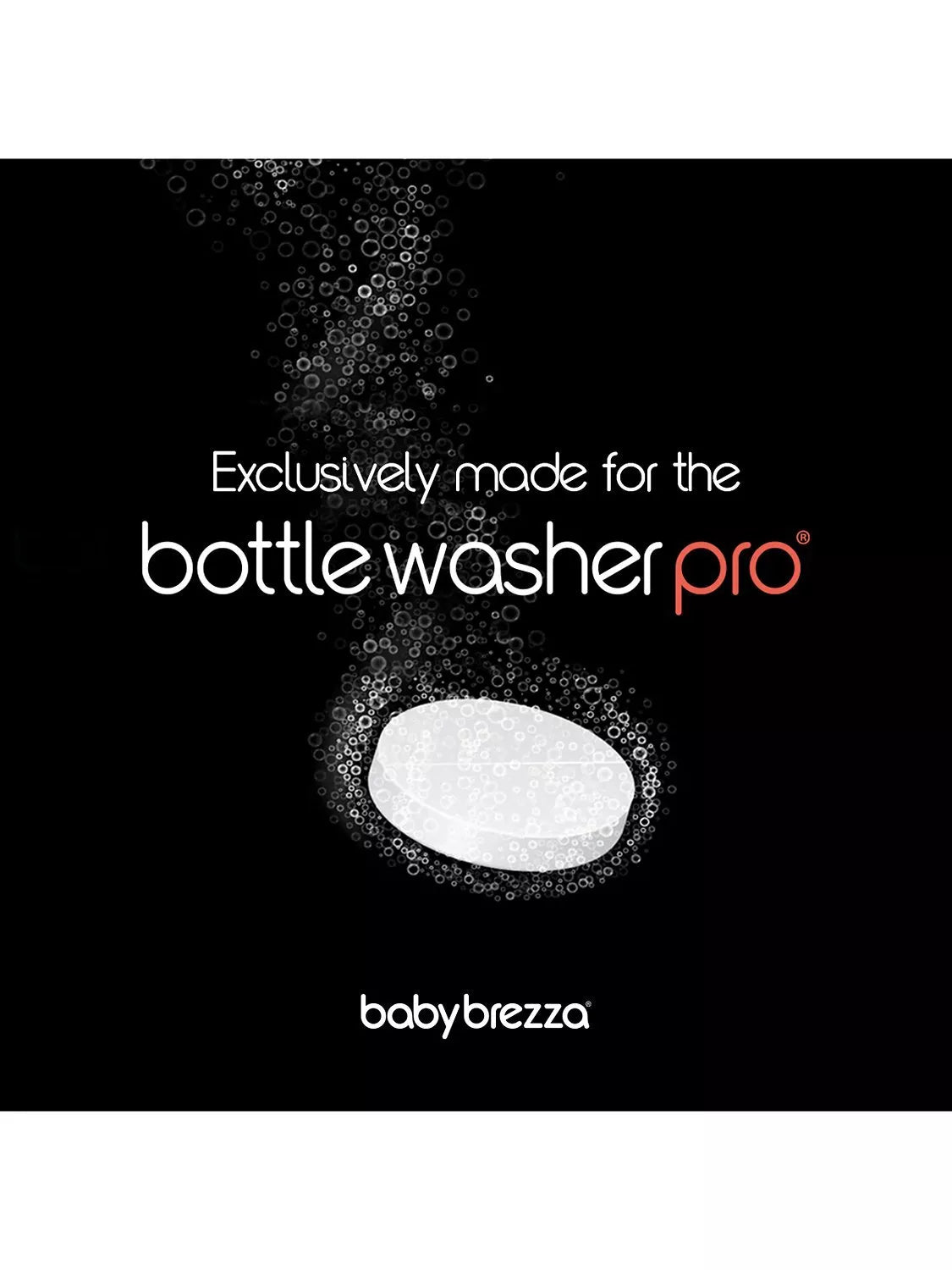 Baby Brezza fragrance-free baby bottle washer detergent tablets, pack of 120 - British product