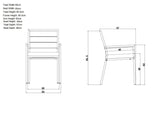 John Lewis Platform garden dining armchair set of 2, UK version