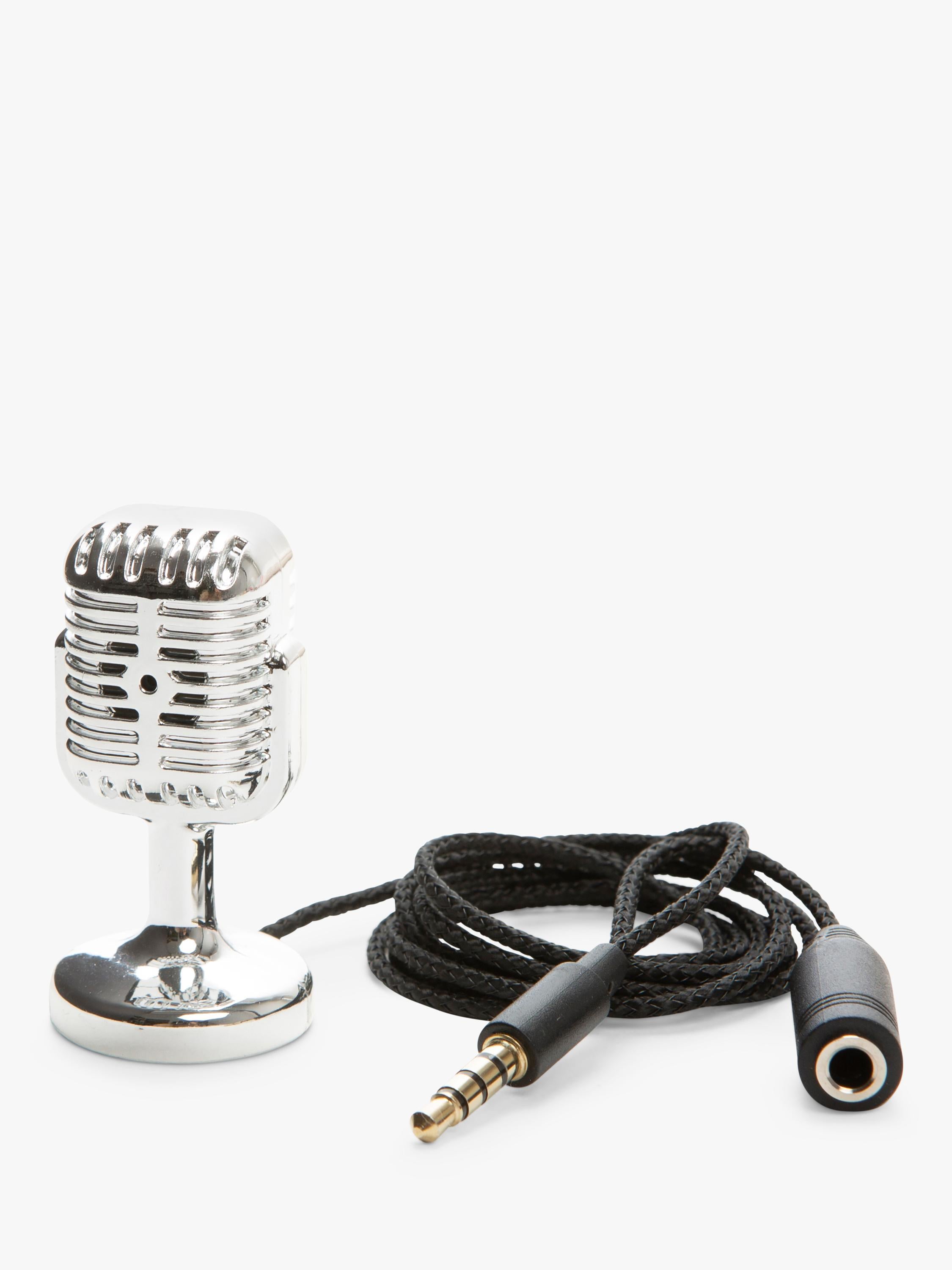 Kikkerland Mini Retro Microphone vintage audio accessory, UK version