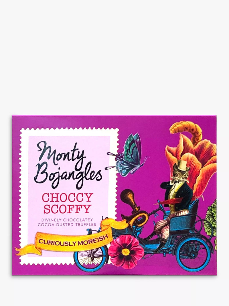 Monty Bojangles cocoa dusted chocolate truffles box 150g, imported from the UK