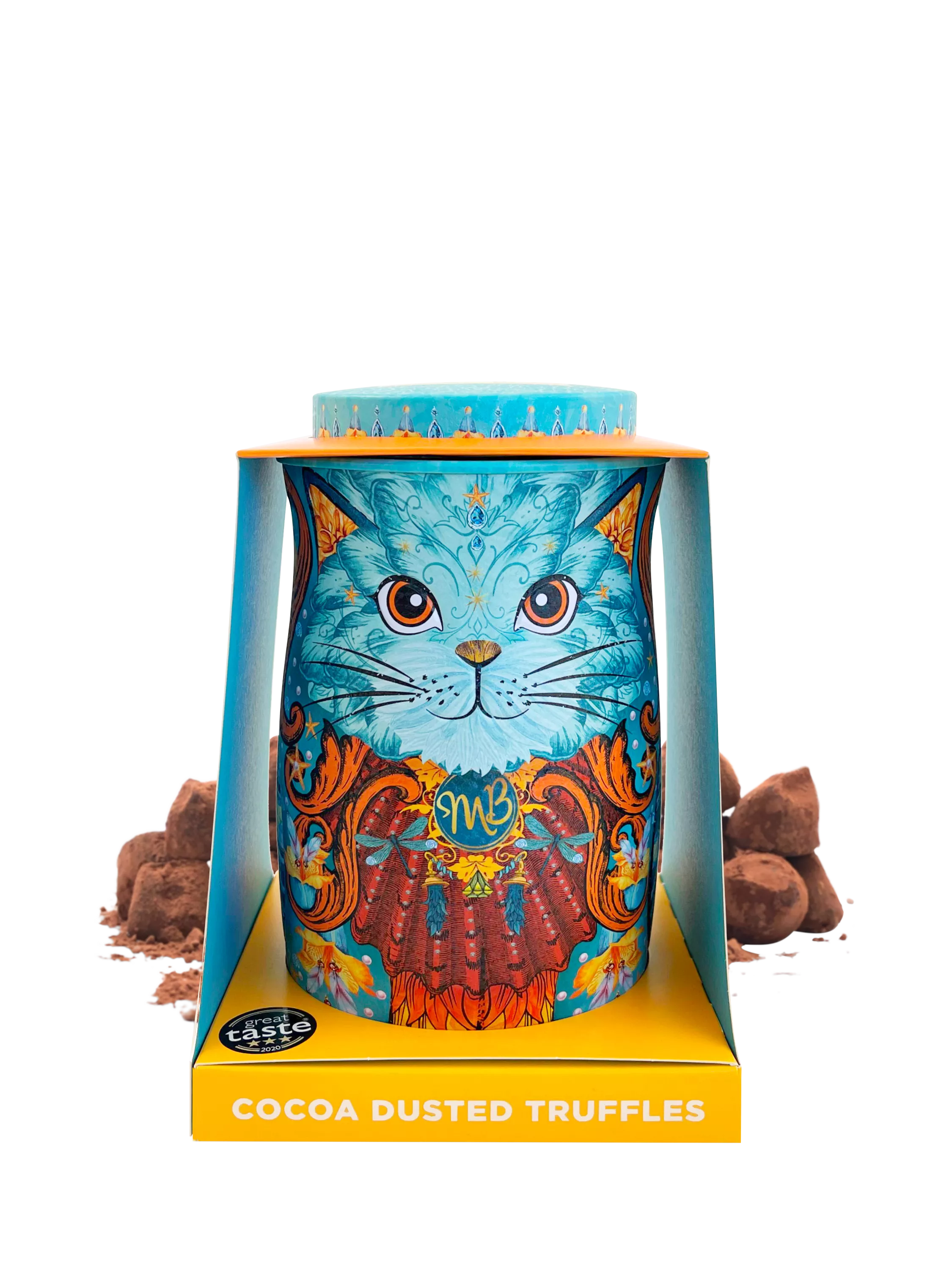 Monty Bojangles Spirit Blue Coconut Crush Truffles 135g tin, imported from the UK