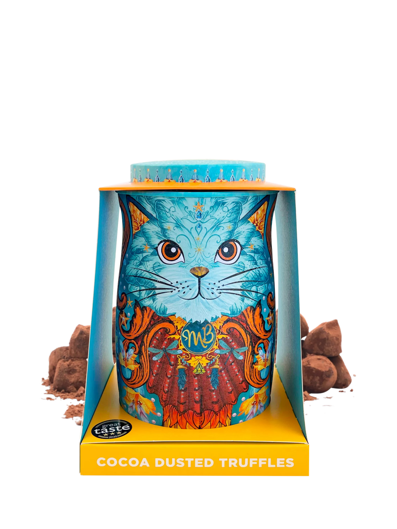 Monty Bojangles Spirit Blue Coconut Crush Truffles 135g tin, imported from the UK