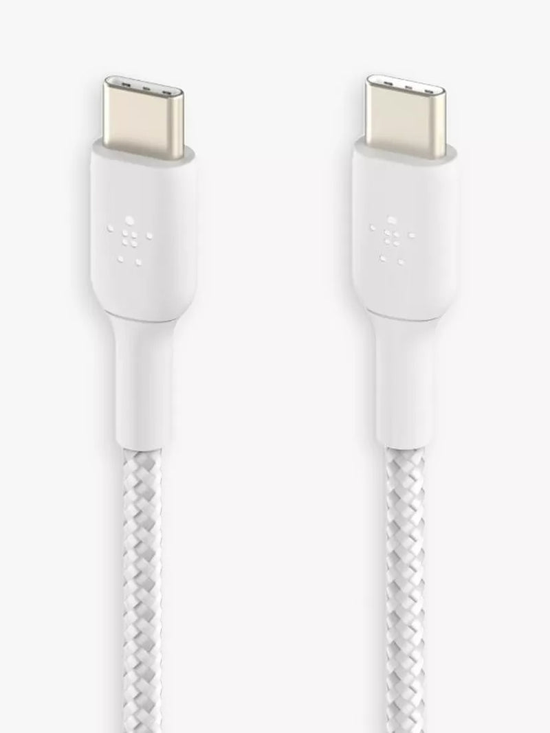 Belkin Braided USB-C Cable 2m White (British brand)