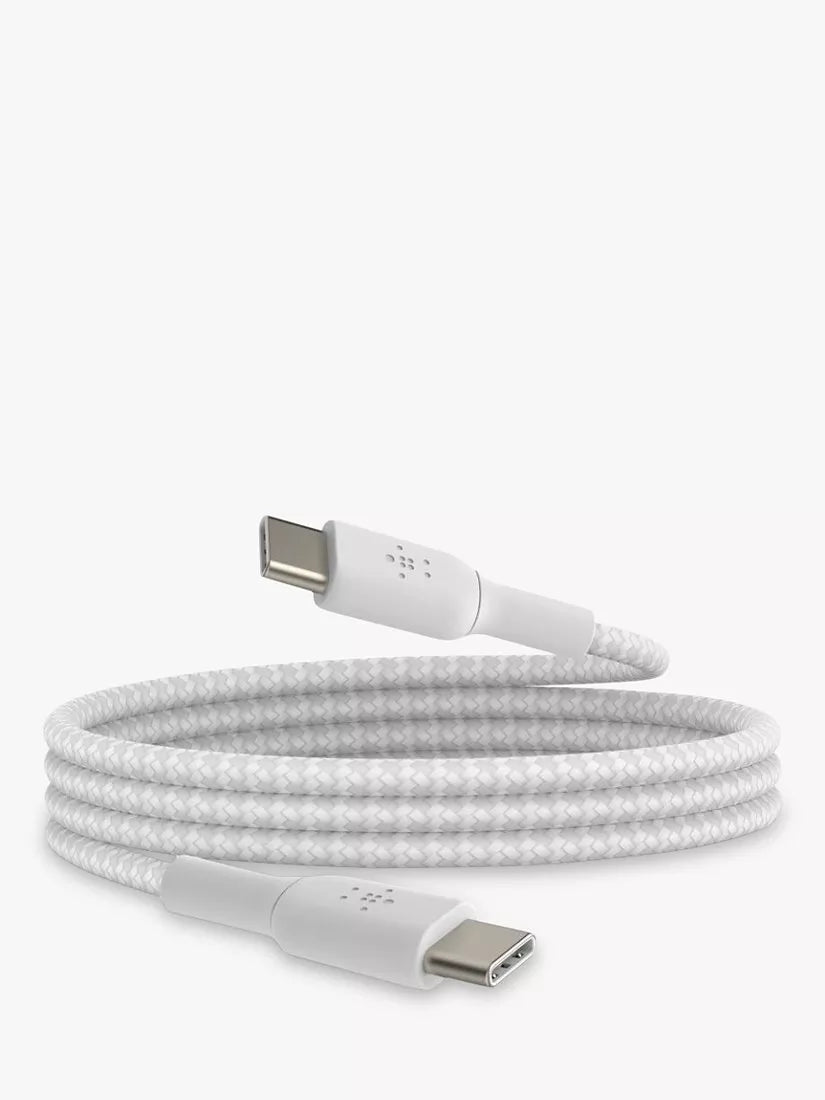 Belkin Braided USB-C Cable 2m White (British brand)