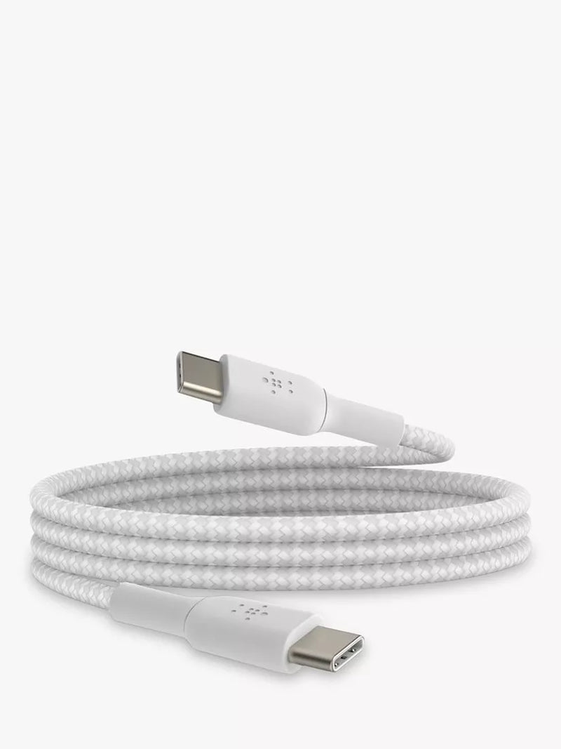 Belkin Braided USB-C Cable 2m White (British brand)