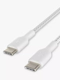 Belkin Braided USB-C Cable 2m White (British brand)