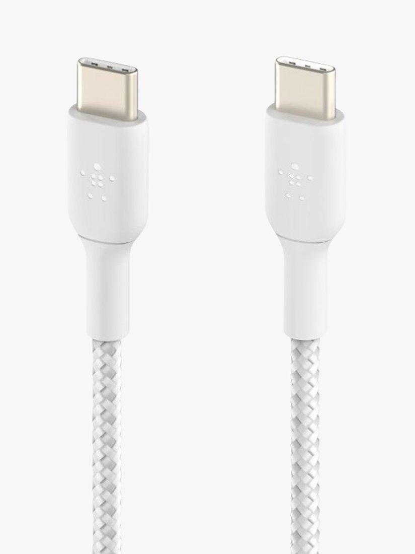 Belkin BoostCharge braided USB-C cable 1m white (British brand)