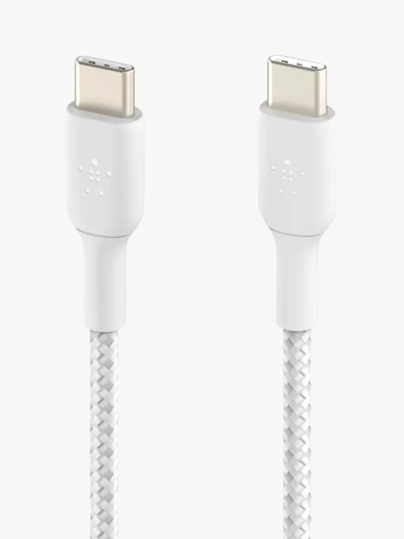 Belkin BoostCharge braided USB-C cable 1m white (British brand)