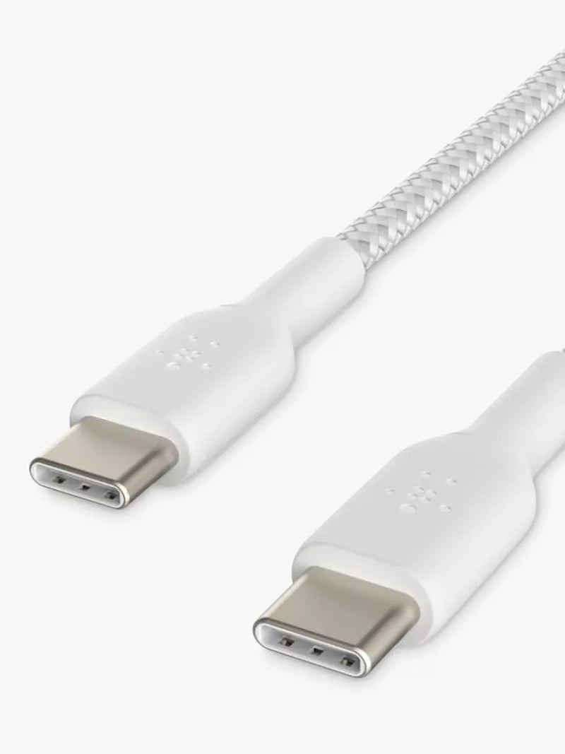 Belkin BoostCharge braided USB-C cable 1m white (British brand)