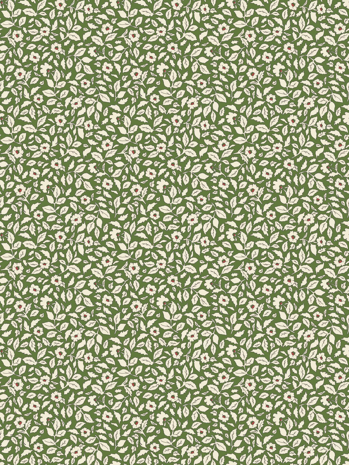 Joules ditsy floral print green wallpaper, UK version
