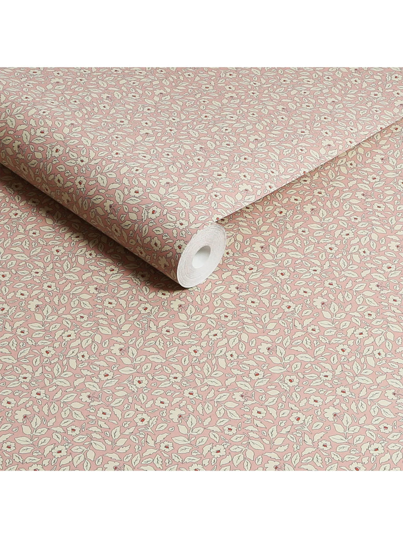 Joules ditsy floral wallpaper soft pink 10mx52cm - British product