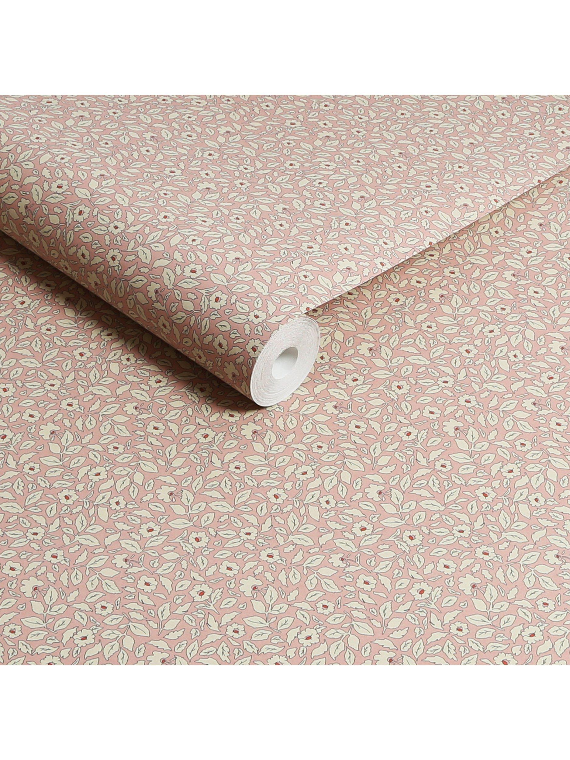Joules ditsy floral wallpaper soft pink 10mx52cm - British product