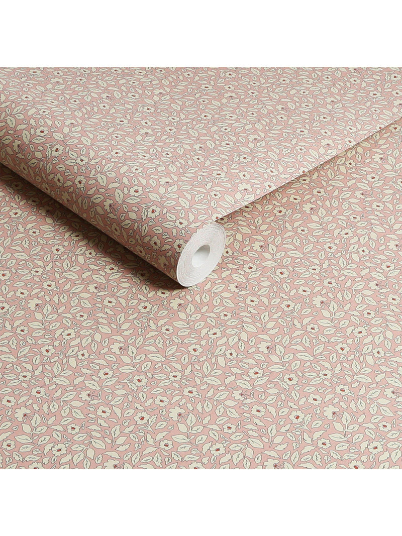 Joules ditsy floral wallpaper soft pink 10mx52cm - British product