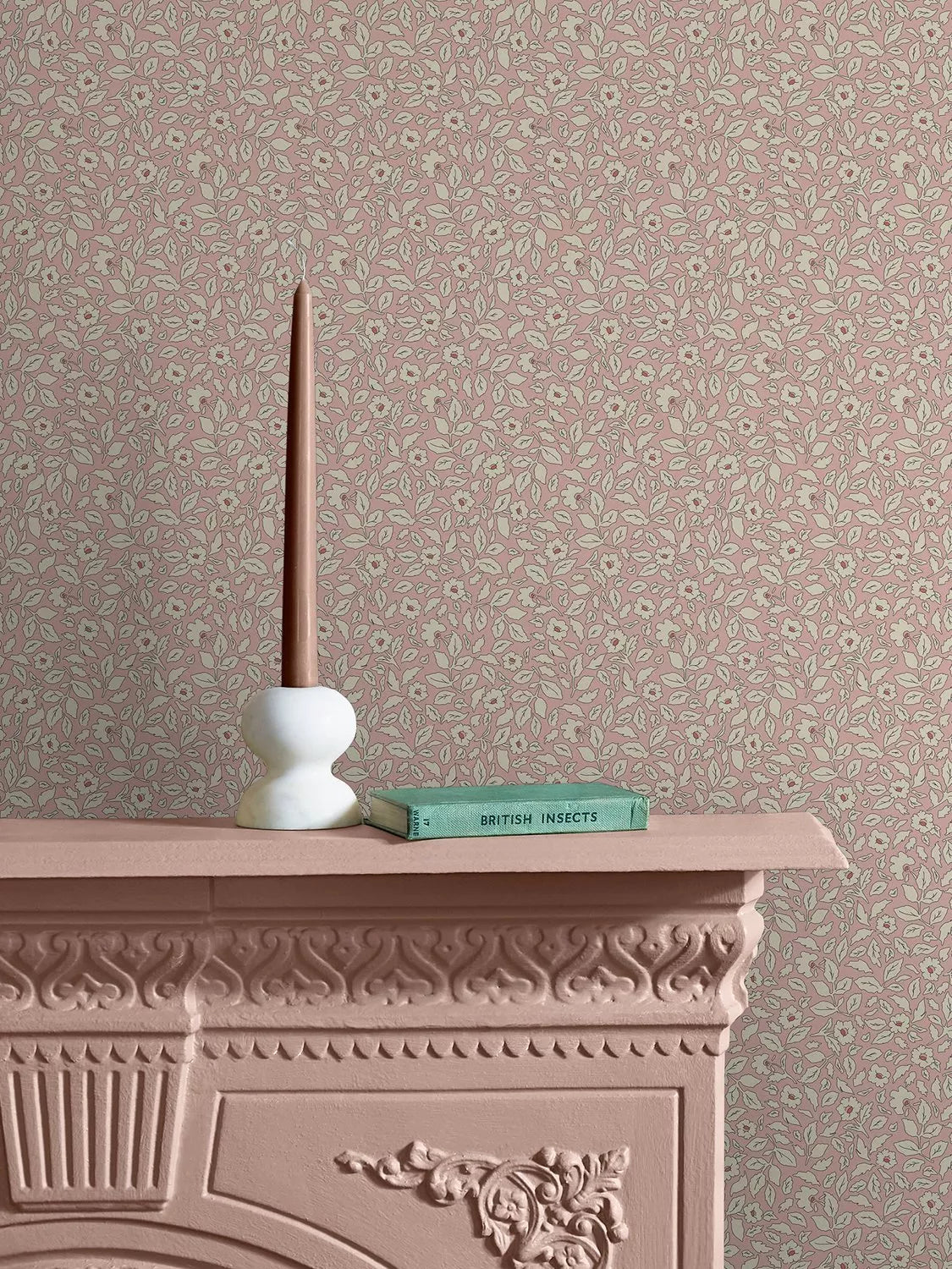 Joules ditsy floral wallpaper soft pink 10mx52cm - British product