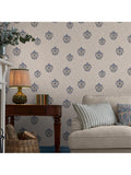 Joules Grove Motif Wallpaper Cream Blue - British product