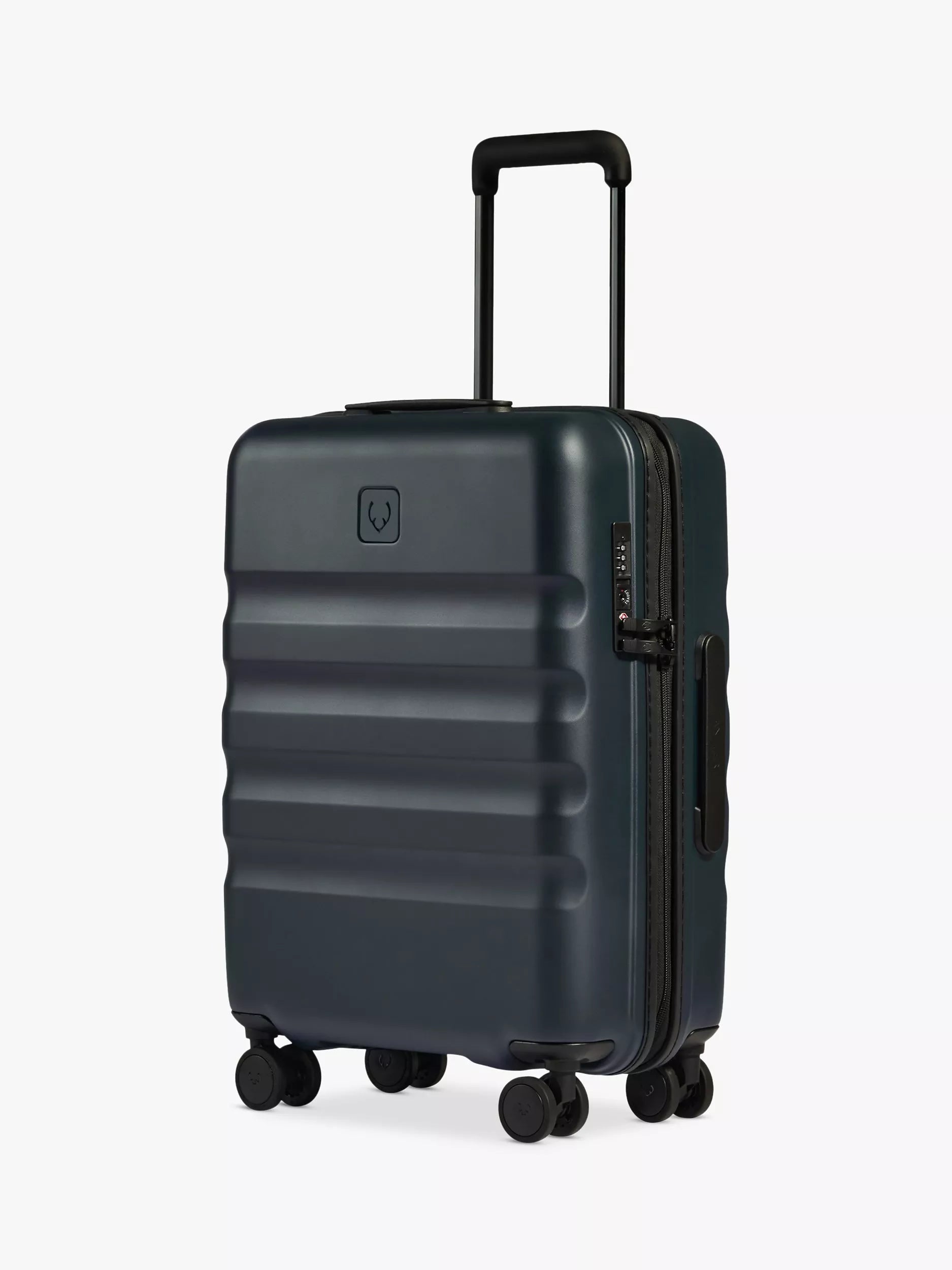 Antler Icon Stripe 4-Wheel 55cm Cabin Case, Indigo Blue