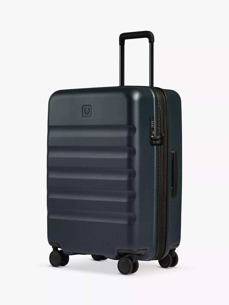 Antler Icon Stripe 4-Wheel 68cm Medium Expandable Suitcase, Indigo Blue