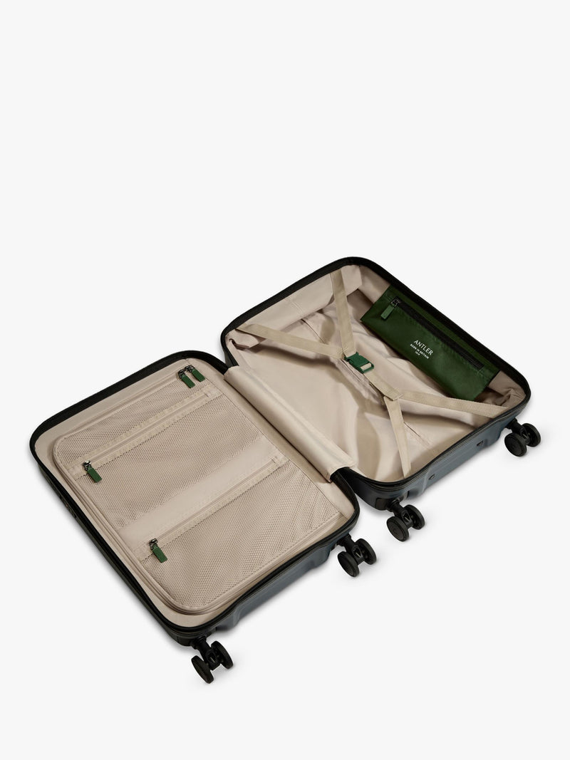 Antler Icon Stripe Pocket Bordgepäckkoffer 56cm Polycarbonat - Britisches Produkt