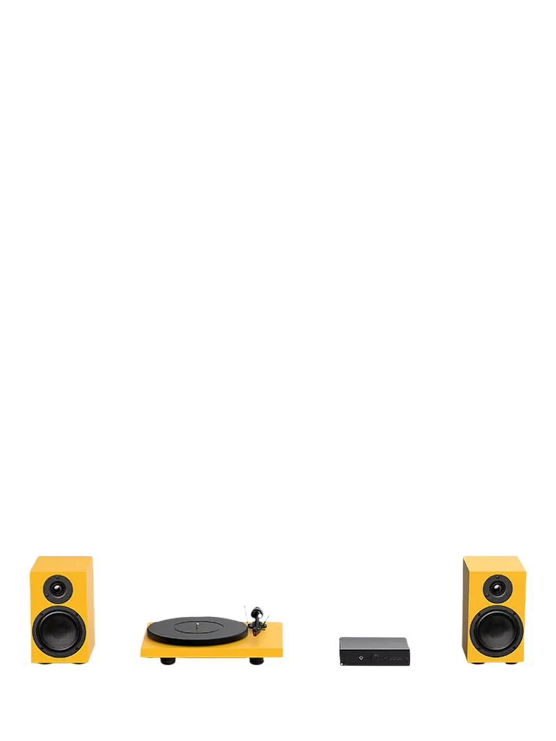 Pro-Ject Colourful Audio System with turntable amplifier and speakers, imported from the UK